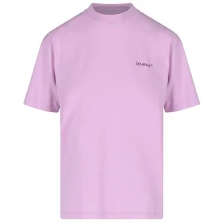 Off-White Diag Logo Regular Fit Lila T-Shirt