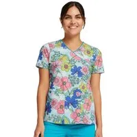 Cherokee Funktionsbluse Bunt bedruckter Damen Kasack "Blumen" Kasack mit Motiv