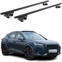 OMAC Dachträger Gepäckträger für Cupra Formentor 2020-2025 Alu Schwarz 2 tlg ABE (2-St), Wasserbeständig,Abnehmbar,Multifunktional,Leichtgewichtig