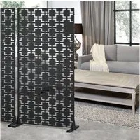 casa.pro Raumteiler, »Basciano« Trennwand verzinkter Stahl 180x90 cm Schwarz