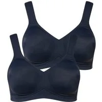 Ulla Popken Bügel-BH Mikrofaser-BH 2er-Pack ohne Bügel