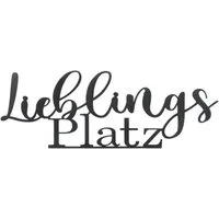 BOLTZE Hängedekoration Wandobjekt aus Metall "Lieblingsplatz" von Boltze - Schriftzug Wanddek