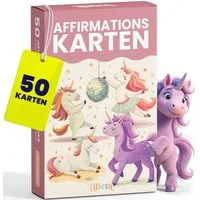 Lilletå Spiel 50 Affirmationskarten für Kinder - Positive Mutmachkarten, Fördert Selbstvertrauen und Achtsamkeit im Alltag – Affirmationen für die Schule & den Alltag, für Kinder ab 4 Jahren