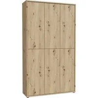 FORTE Schuhschrank Alice Springs, Schuhschrank, B/H/T 109,2/191,9/34,9 cm, 36 Paar Schuhe (B/H/T 109,2/191,9/34,9 cm) Stauraumschrank, Mehrzweckschrank, (B/H 109cm x 192cm), mit 16 Böden