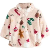 Next Fleecejacke Fleece mit halblangen Druckknopfverschluss (1-St)