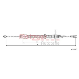 2x Metzger Handbremsseil hinten Mercedes C Klasse W204 S204 C207