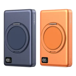 USAMS CD269 PB92 22.5W 38.5Wh 10000mAh Magnetic Wireless Power Bank with 360° Rotating Stand Battery Digital Display Ext