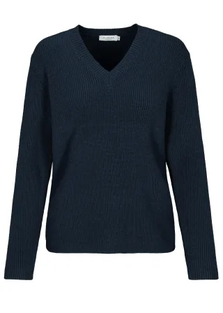 CLARINA - V-Pullover, 1/1 Arm, uni marine - Gr. - 40