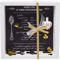 ZauberDeko Geschenkbox Geldgeschenk Goldhochzeit Gutschein Gold Hochzeit Rezept 50 Jahre Ehe