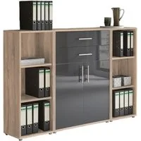 moebel-dich-auf Aktenschrank TABOR 13 (Büroschrank Ordnerregal, Metallgriffe) Made in Germany