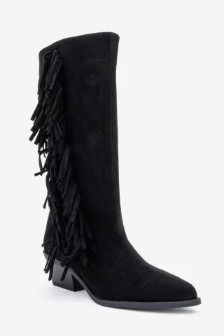 Orlo Lederstiefel mit Fransen im Western-Stil (Damen)