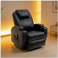 GIHAUVIA Sessel Fernsehsessel Elektrisch Relaxsessel Massagesessel mit Wärmefunktion.