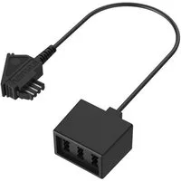 Hama TAE-Verteiler, TAE-F-Stecker - 3 TAE-NFN-Kupplungen Telefonkabel, TAE-F, TAE-N, TAE-F (10 cm)