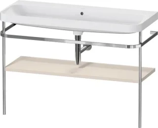 Duravit Happy D.2 Plus c-shaped Set mit Metallkonsole Taupe Supermatt 1175x490x850 mm - HP4839N83830 HP4839N83830000