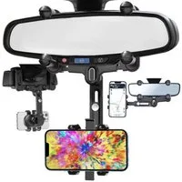 XTROBB Handy-Halterung Spiegelhalterung Handyhalterung mit 360°-Drehung für den Rückspiegel, (bis 7,7 Zoll, Universeller Auto-Handyhalter für Spiegelmontage mit 360°-Drehung, Handyhalter für den Rückspiegel mit 360°-Drehung und Verstellbarkeit, 360° 