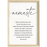 JUSTGOODMOOD Poster Premium ® Namaste Yoga Poster · ohne Rahmen
