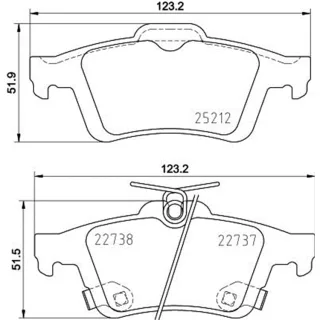 Hella Bremsbel?ge hinten Ford Focus 3