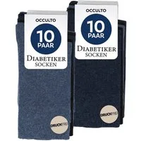 OCCULTO Basicsocken Herren Diabetikersocken 10er Pack (Modell: Goetz) (10-Paar)