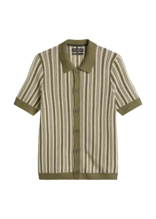 Marc OPolo Casual - Kurzarm-Strickshirt regular fresh seaweed - Gr. - XL