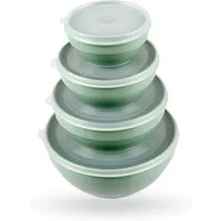 Bestlivings Frischhaltedose Set, Vorratsdosen rund mit Deckel, (4er Set (500ml - 2,5L), Lebensmittelbehälter mikrowellen u. spülmaschinenfest, gefriertauglich