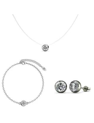 Mond-Set - Silber und Kristall