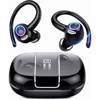 Forrlite Bluetooth Kopfhörer Sport, in Ear Kopfhörer Kabellos Bluetooth 5.3 mit In-Ear-Kopfhörer (HD Mic, Herausragender Sound, 40 Std Spielzeit, Comfort Fit, Dual LED-Anzeige, IP7 Wasserdicht Ohrhörer mit Ohrhaken, Open Ear Kopfhörer, Kopfhörer, TWS