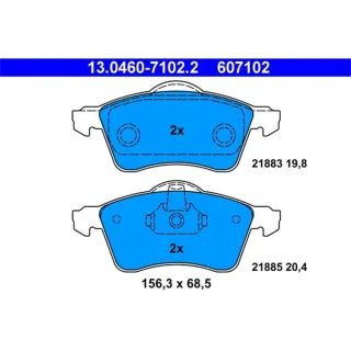 ATE Bremsbel?ge vorne VW Transporter T4 1.8 - 2.8 L