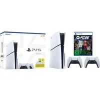 Playstation Playstation 5 Slim + 2 Controller + FC 26 Bundle PS5 Set 1TB, SSD, HDR, Gaming Console mit 2 Kontroller