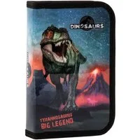 DERFORM Federtasche Dino 22 Teile Federmäppchen Federmappe Stifte Mäppchen Dinosaurier, (22-tlg), gefüllt