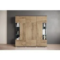 OTTO home Highboard Kenia (1 St), Modernes Highboard, mit Glastüren, Breite 135 cm