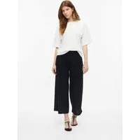 s.Oliver Culotte Hose Strukturierte Culotte mit Falten und Elastikbund