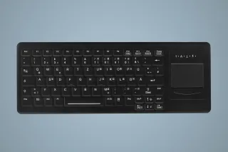 Cherry AKTIVE KEY Hygiene Backlit Compact Touchpad Keyboard | ak-cb4400f-gus-b/ge | Tastatur