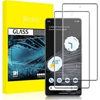 Baker Schutzfolie 2x Panzerglas für Google Pixel 6/6a/6 Pro/7/7a/7 Pro/8/8a/8 Pro, (2 Pack), 9 9a 9 Pro 10 10 Pro XL Displayschutzfolie, Ultra-klar