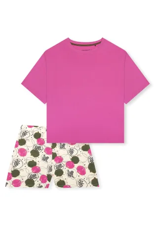 SCHIESSER - Schlafanzug kurz fuchsia - Gr. - 40