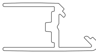 HSK Ersatzteile Magnetaufnahmeprofil 45° kurz, Chrom, E100238-2-S-41 E100238-2-S-41
