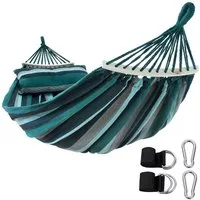 yourGEAR Hängematte yourGEAR Bali Smaragd Hängematte mit Stangen 220x120cm 240kg Kissen
