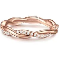 Trilani Silberring roségold, mit Zirkonia
