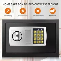 Montegoni Kastensicherung Feuerfester 8,5L Elektronischer Passwort Safe (Diebstahl und feuerresistent für Bargeld und Wertsachen), Sicherer Geldtresor für Zuhause und Büro mit kombination