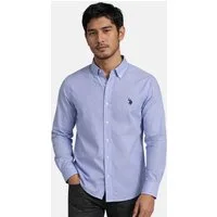 U.S. Polo Assn. Langarmhemd USDeclaan Herren Baumwolle – Langarmhemd mit Button-Down-Kragen Klassisches Baumwollhemd mit Knopfleiste und Logostickerei