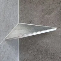 Dalsys Duschregal Befliesbare Duschablage, 205 × 205 mm, silber 1-tlg., Ohne Bohren, Edelstahl, korrosionsbeständig