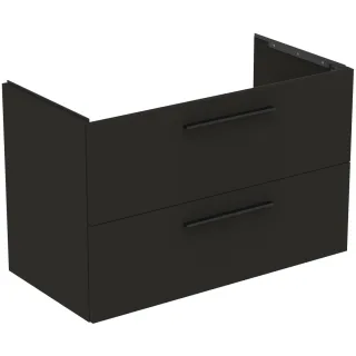 Ideal Standard MWT-Unterschrank i.life B 2 Auszüge Siphon li. 1000x505x630mm CarbongrauMatt, T5584NV T5584NV