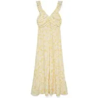 Vero Moda Maxikleid VMDICTHE SL FRILL ANKLE DRESS WVN GA Baumwolle, regular fit