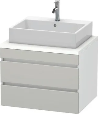 Duravit DuraStyle Konsolenwaschtischunterbau wandhängend Betongrau & Weiß Matt 700x548x512 mm - DS53 DS531600718
