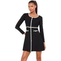 LIPSY Minikleid Lipsy langärmeliges Strick-Minikleid, Regular (1-tlg)