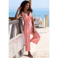 LASCANA Culotte-Overall aus strukturierter Ware, sommerlicher Jumpsuit mit Streifen