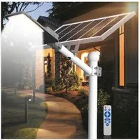 Rhein Beleuchtung LED Solarleuchte 1000W LED Solar-Außenleuchte mit Bewegungsmelder, Straßenlaterne, Solarlampen für außen, wetterfest, LED fest integriert, Kaltweiß, 6500K kaltweiß, IP67, 1022 LEDs als Wegeleuchte mit Bewegungsmelder