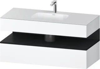Duravit Qatego Einbauwaschtisch mit Konsolenwaschtischunterbau Weiß Matt 1200x550x600 mm - QA4787016 QA4787016180010