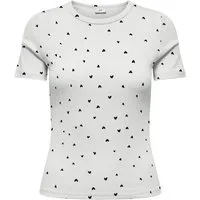 JDY Kurzarmshirt JDYLUCKY S/S O NECK TOP JRS DIA Baumwollmischung, slim fit