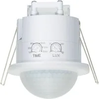 SEBSON Bewegungsmelder Infrarot Sensor Außen IP54 Unterputz Decke 20m Reichweite 360°, (1-St), Innen und Außen geeignet, programmierbar, LED geeignet 600W, 3 Draht