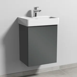 Sanipa 3way Waschtischunterbau zu Laufen Pro S Waschtisch mit 1 Tür, Anthrazit-Glanz SF78479